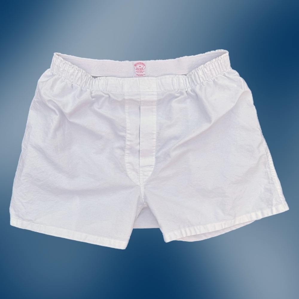 White Brooks Brothers Cotton Boxer Shorts